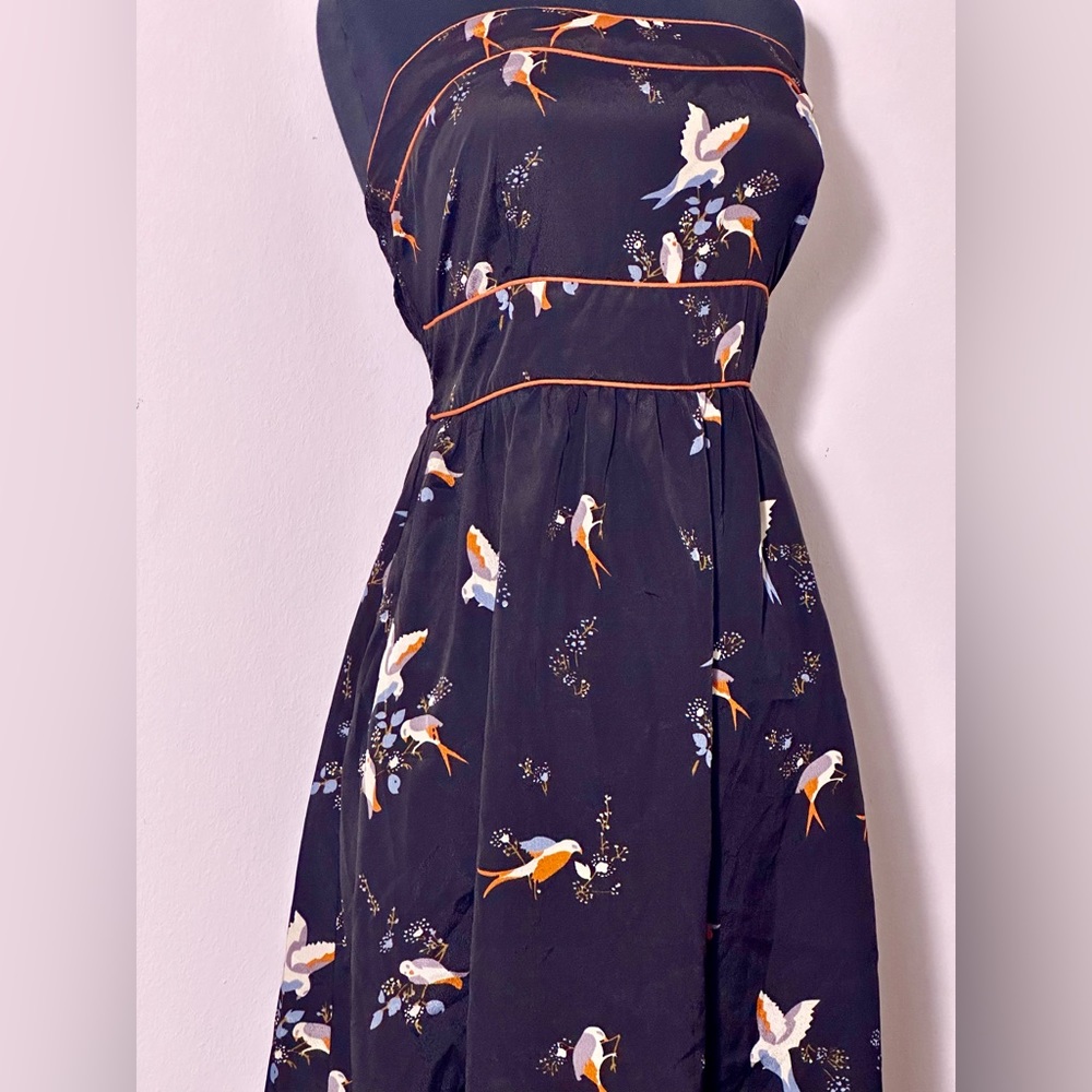 High low strapless dress